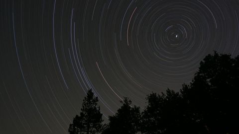 long exposure of the night sky
