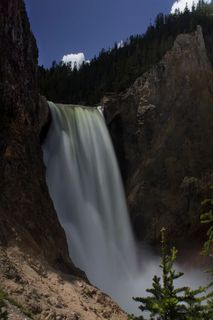 waterfall and mountain scene